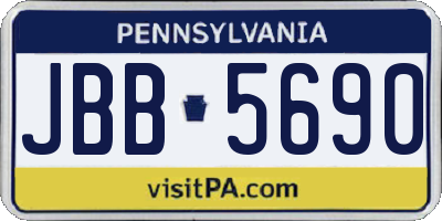 PA license plate JBB5690