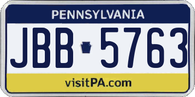 PA license plate JBB5763