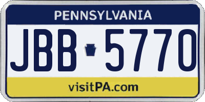 PA license plate JBB5770