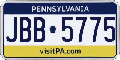 PA license plate JBB5775