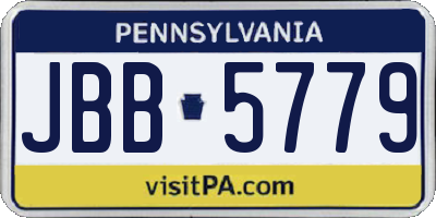 PA license plate JBB5779