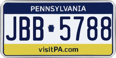 PA license plate JBB5788