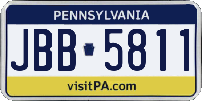 PA license plate JBB5811