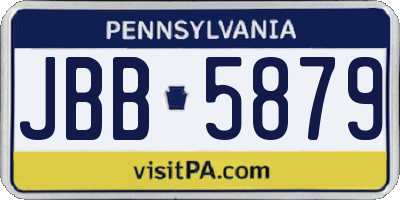 PA license plate JBB5879