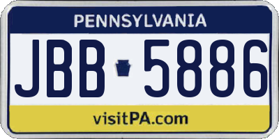 PA license plate JBB5886