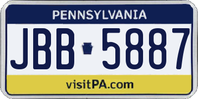 PA license plate JBB5887