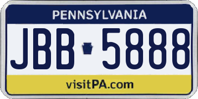 PA license plate JBB5888