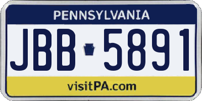 PA license plate JBB5891