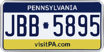 PA license plate JBB5895