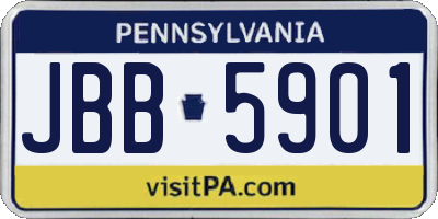 PA license plate JBB5901