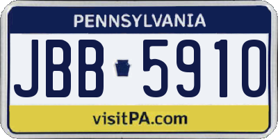 PA license plate JBB5910