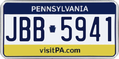 PA license plate JBB5941