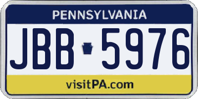 PA license plate JBB5976