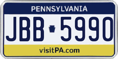 PA license plate JBB5990