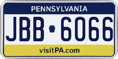 PA license plate JBB6066