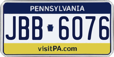 PA license plate JBB6076
