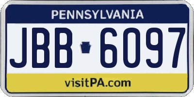 PA license plate JBB6097