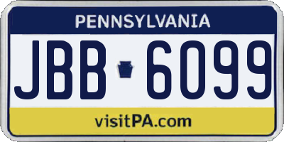 PA license plate JBB6099