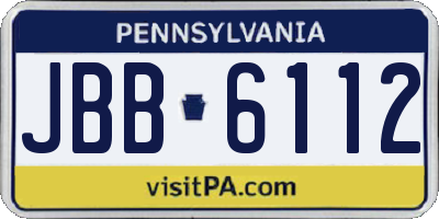 PA license plate JBB6112