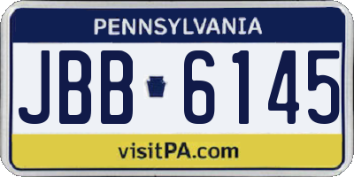 PA license plate JBB6145