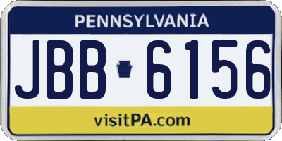 PA license plate JBB6156