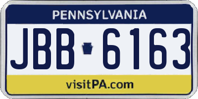 PA license plate JBB6163