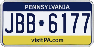 PA license plate JBB6177
