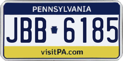 PA license plate JBB6185