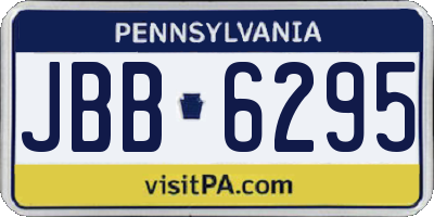 PA license plate JBB6295