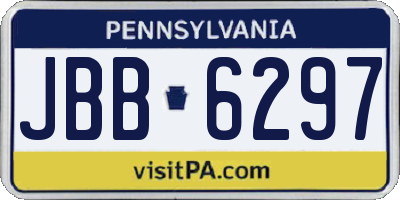 PA license plate JBB6297