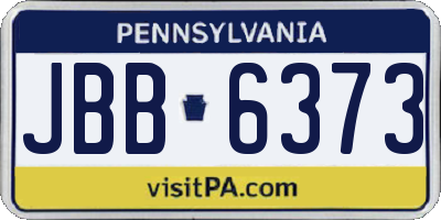 PA license plate JBB6373