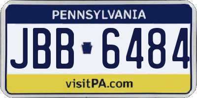 PA license plate JBB6484