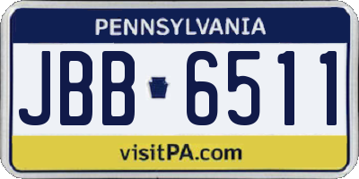 PA license plate JBB6511