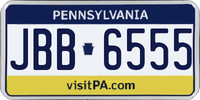PA license plate JBB6555