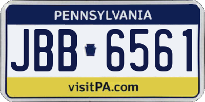 PA license plate JBB6561