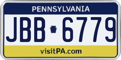 PA license plate JBB6779