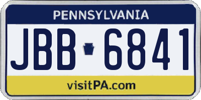 PA license plate JBB6841