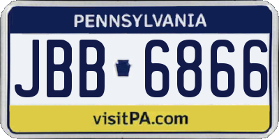 PA license plate JBB6866