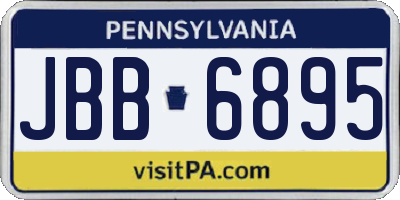 PA license plate JBB6895