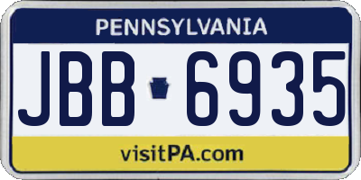PA license plate JBB6935