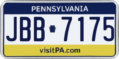 PA license plate JBB7175