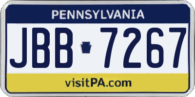 PA license plate JBB7267