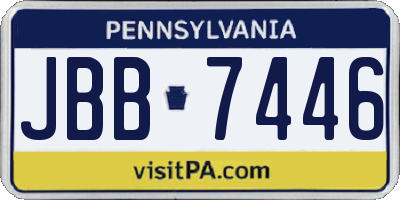 PA license plate JBB7446