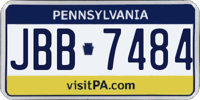 PA license plate JBB7484