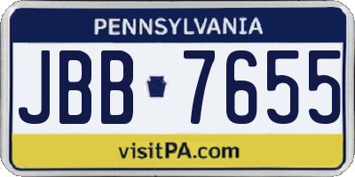 PA license plate JBB7655