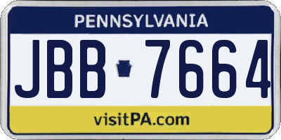 PA license plate JBB7664