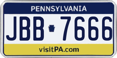 PA license plate JBB7666