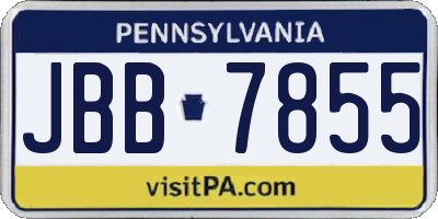 PA license plate JBB7855