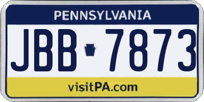 PA license plate JBB7873