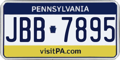 PA license plate JBB7895